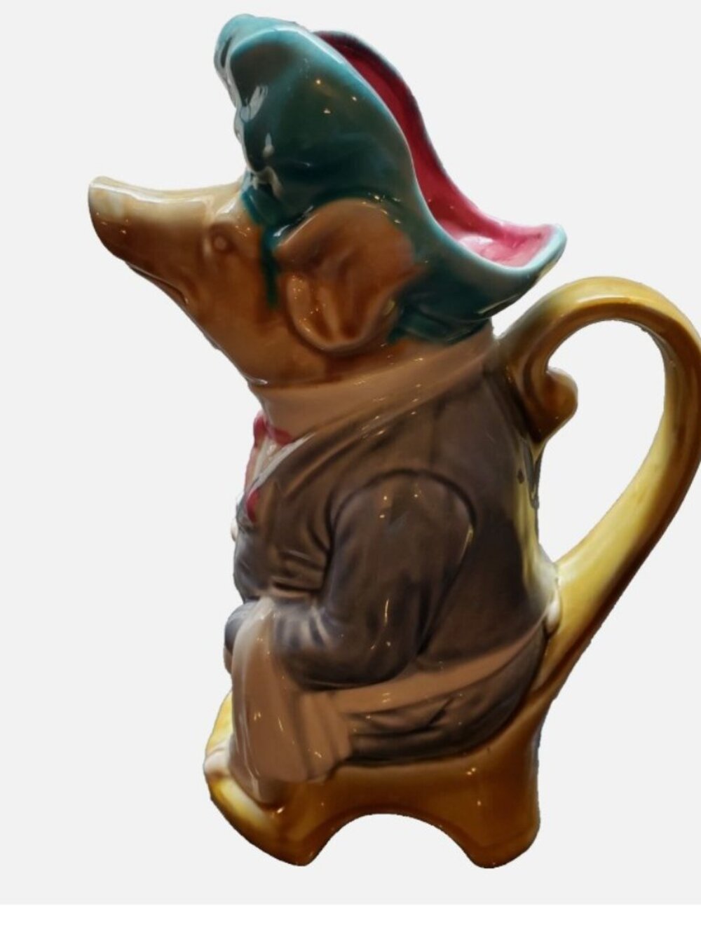 Unique Vintage Handmade Pig Pitcher from Italy